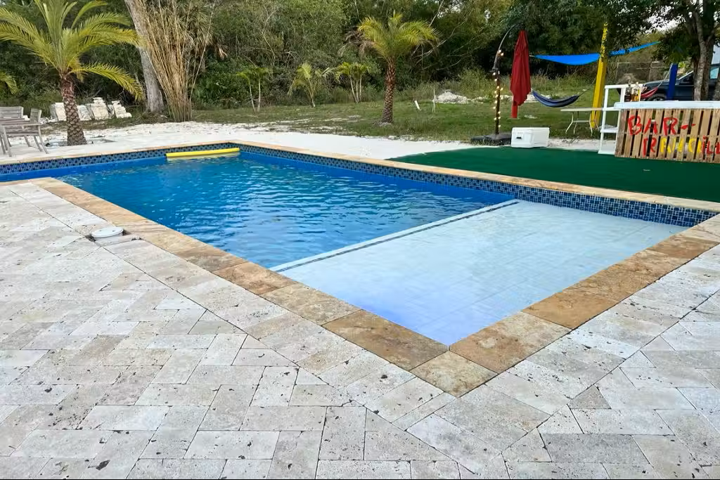 Luxury poolside lounging